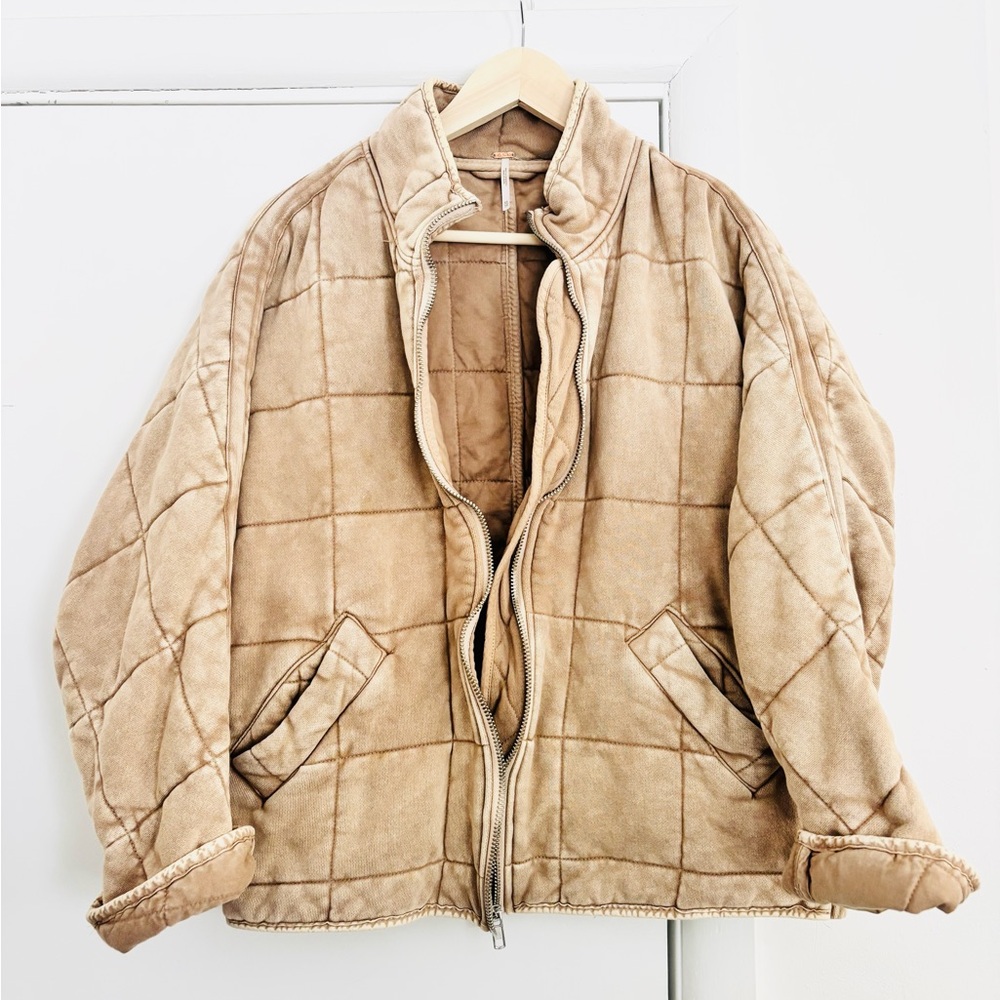 Free People Dolman Quilted Jacket in Champagne Size: XS - Picture 6 of 8